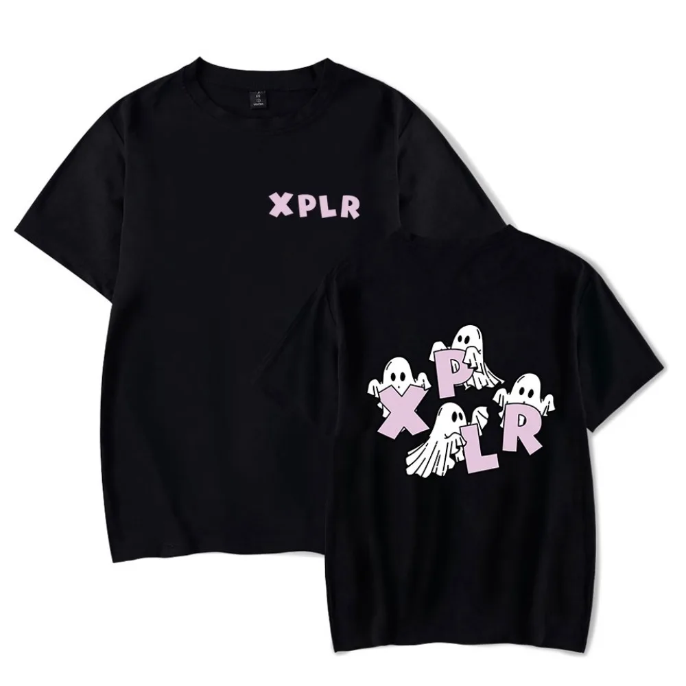 XPLR Sam and Colby Ghost Merch T-Shirt Unisex Short Sleeved T Shirt Casual Tee