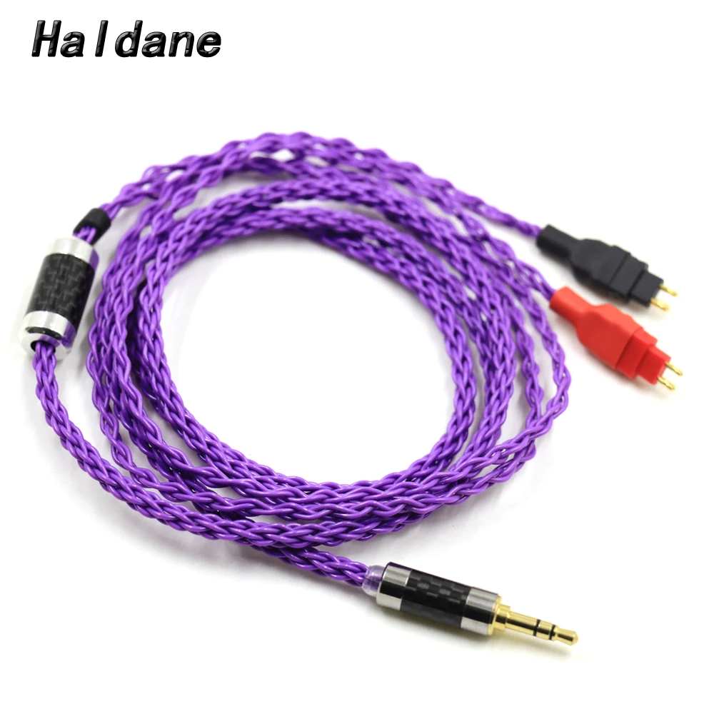 Haldane RolandPurple OCC Single Crystal Silver for SENNHEISER HD600 HD650 HD600s HDxx x HD580 Earphones Headphone Cables Cord