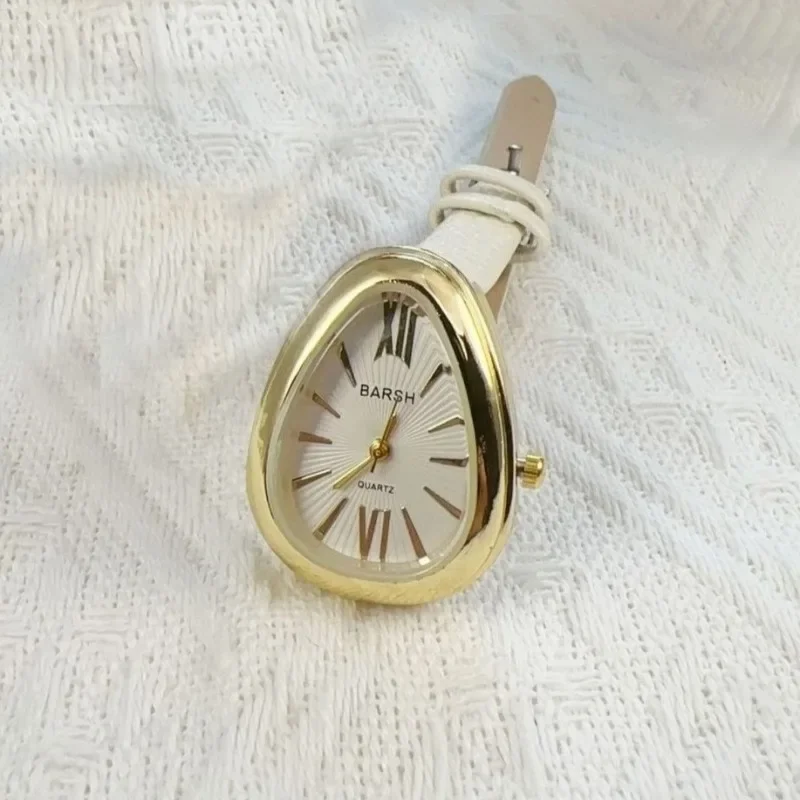 Famous Brand Women Watch Oval Dial Quartz Watches SimpleLeather Strap Wristwatches Dropshipping Relojes Para Mujer Gifts