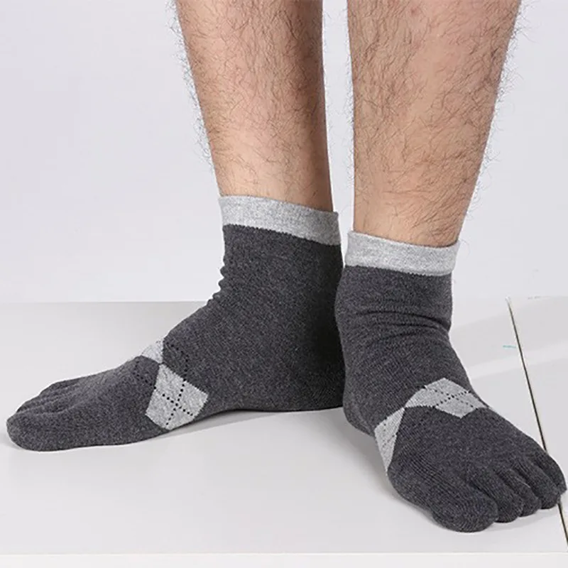 남성용 발가락 양말 다이아몬드 심플 다용도 일본 하라주쿠 재미있는 다용도 미드 튜브 양말 따뜻한 스포츠 고품질 면 양말