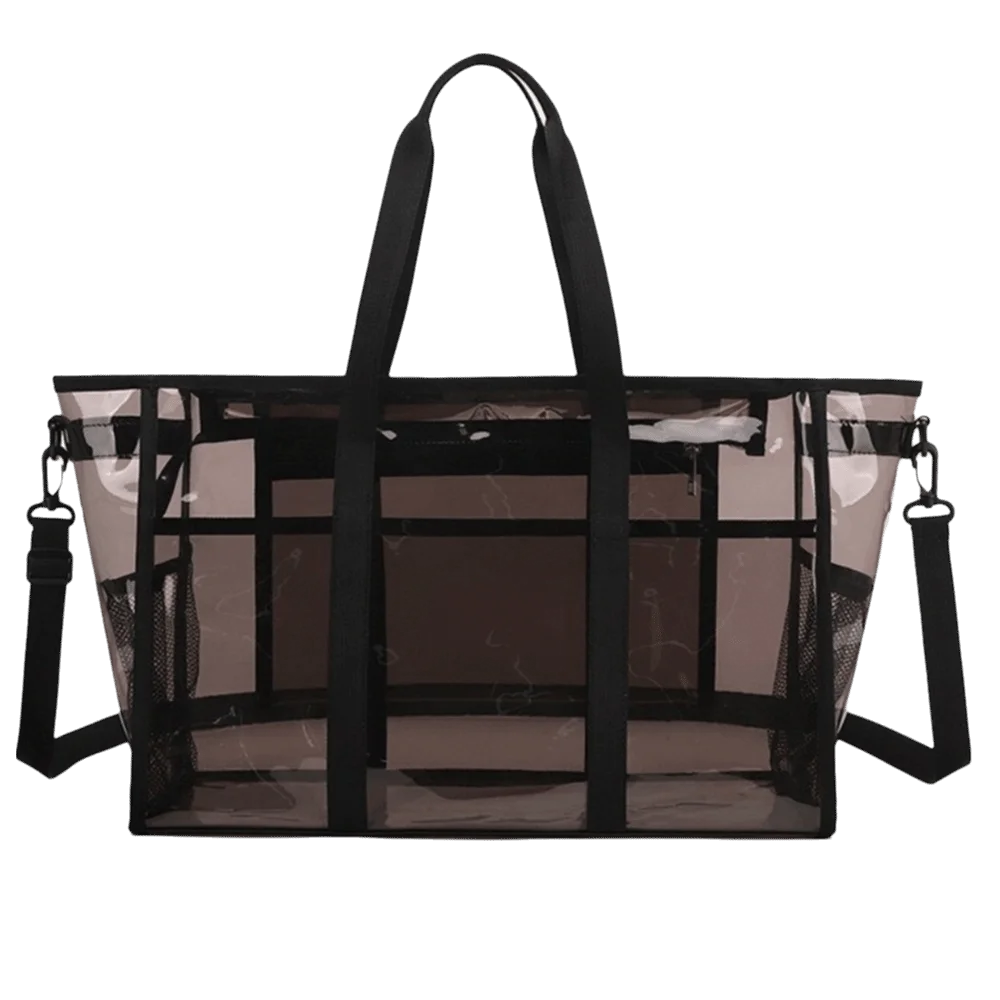 

Large Capacity Transparent Crossbody Bag PVC Waterproof Washing Storage Bag With Coin Purse Lightweight Beach Swimming Bag