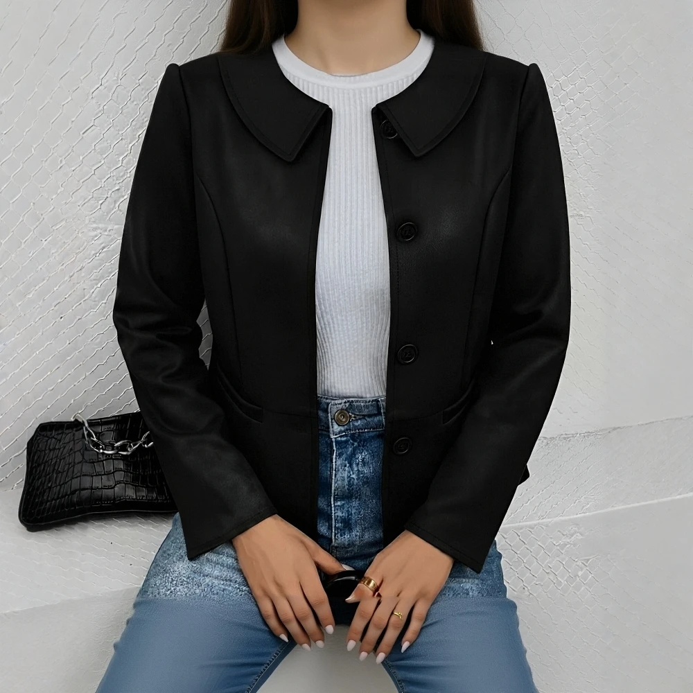 

Winter Jacket Round Neck Casual Style Women's Top Fashionable and Stylish Outerwear for Cold Weather