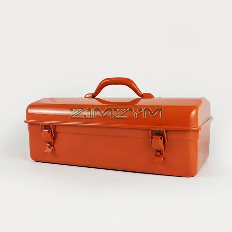 Metal Tool Box 430x200x160mm Tool Storage Case Organizer Metal Tool Chest with Latch, Portable Tool Storage Box Tool Case Box
