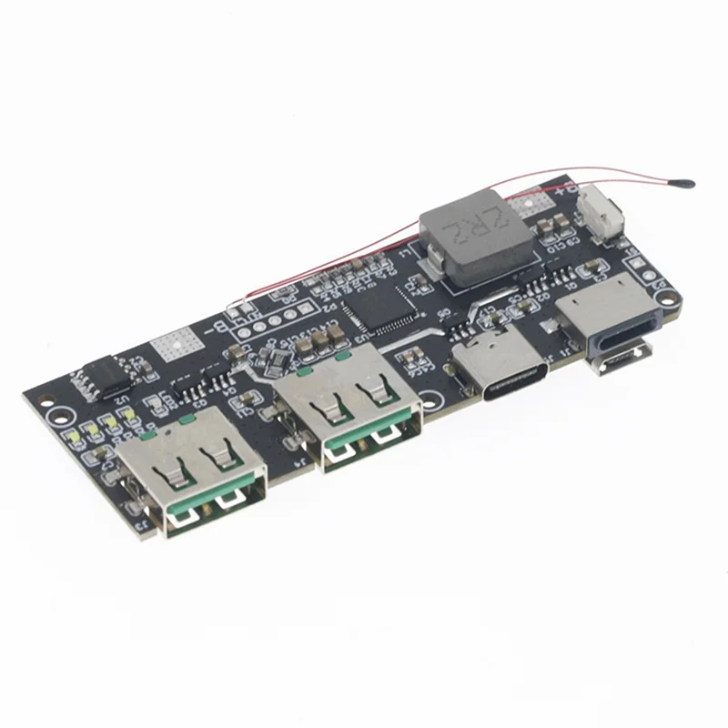 ABZZ-QC4.0 QC3.0 LED Dual USB 5V 4.5A 22.5W Micro/Type-C USB Mobile Power Bank 18650 Charging Module Temperature Protection