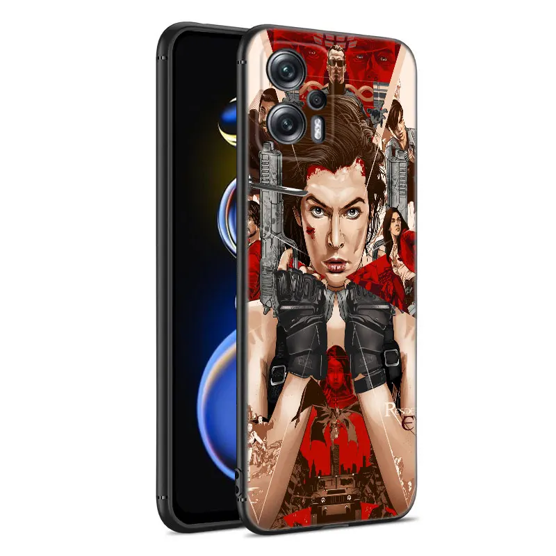 R-Resident-Game-E-Evil Phone Case For Xiaomi POCO X3 X4 NFC F5 M2 M3 M4 M6 X5 Pro F3 F4 GT 5G C31 C55 M5S Black Silicone Cover