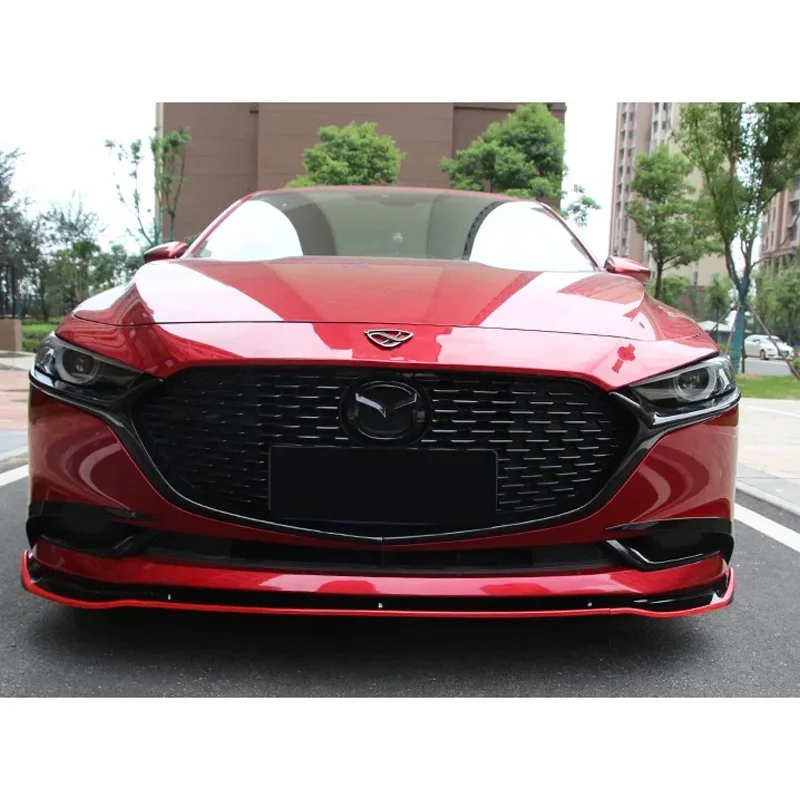 Car Grille Trim Strip Fog Lamp Frame Front Bumper Racing Grills Cover Trim Accessories for Mazda 3 2020 2021