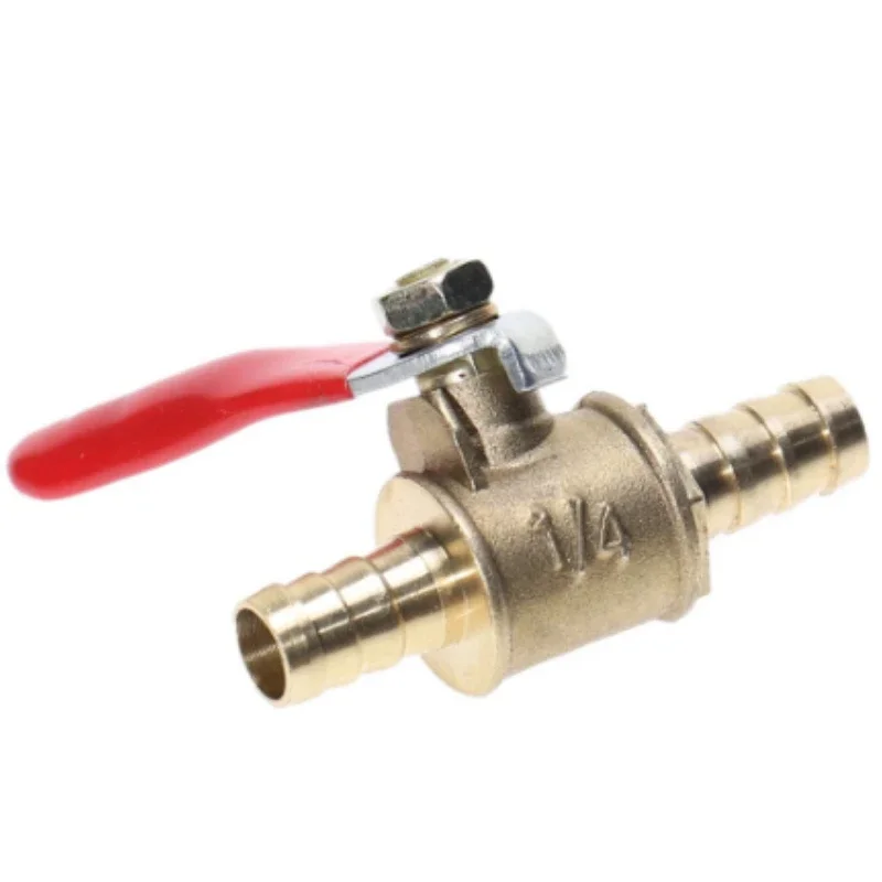 

Inline Brass Hose Barb, Water, Oil, Air, Gas, Fuel Line Shutoff, Ball Valve, Pipe Fittings, 6mm, 8mm, 10mm, 12mm