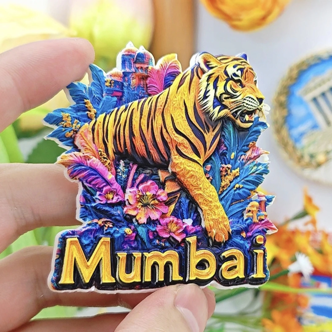 آسيا الهند تاج محل مومباي جايبور الراتنج ثلاثية الأبعاد مغناطيس الثلاجة السياحة تذكارية الثلاجة ملصق الحرف اليدوية هدية الديكور #3