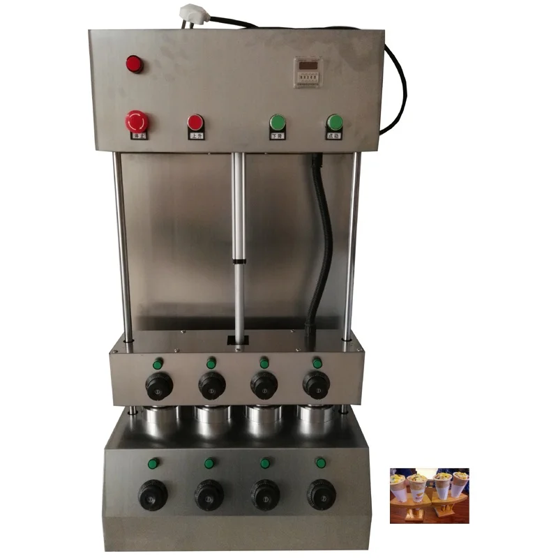 

Stainless Steel Pizza Cone Machine For Sale / 2024 The Cheapest Price Pizza Cone Machine With 4 Molds