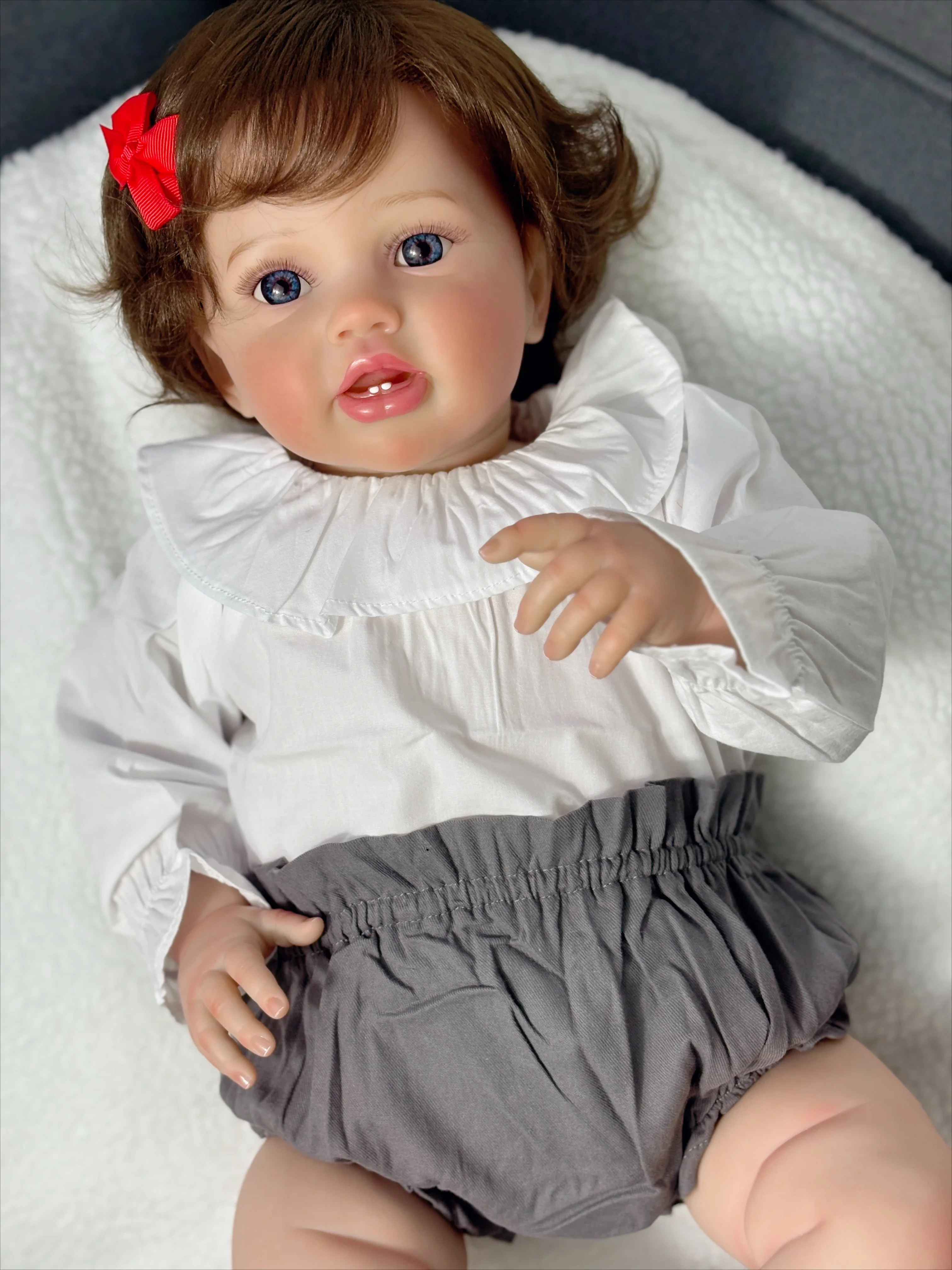 24Inch Soft Body Lifelike Reborn Lottie Princess Dolls Multiple Layers Painting Skin Collectible for Gift High Quality