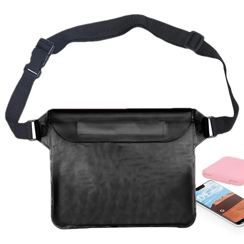 

Водонепроницаемый чехол с ремешком на талию, Портативная сумка для телефона с большой емкостью для сенсорного экрана, для плавания