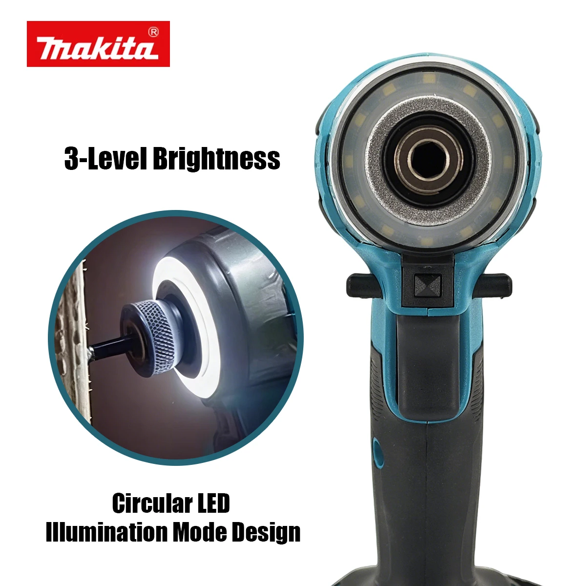 Destornillador Eléctrico Multicolor Makita 18V DTD173 Sin Escobillas, 180Nm, Modo T, para Bricolaje y Mejoras del Hogar