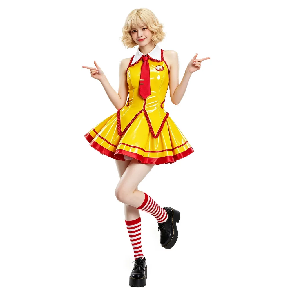 Costume de cosplay Anime Mikuu pour femmes, adorable tenue scolaire JK sans manches en cuir, jupe et cravate, vêtements pour Halloween, carnaval et fêtes