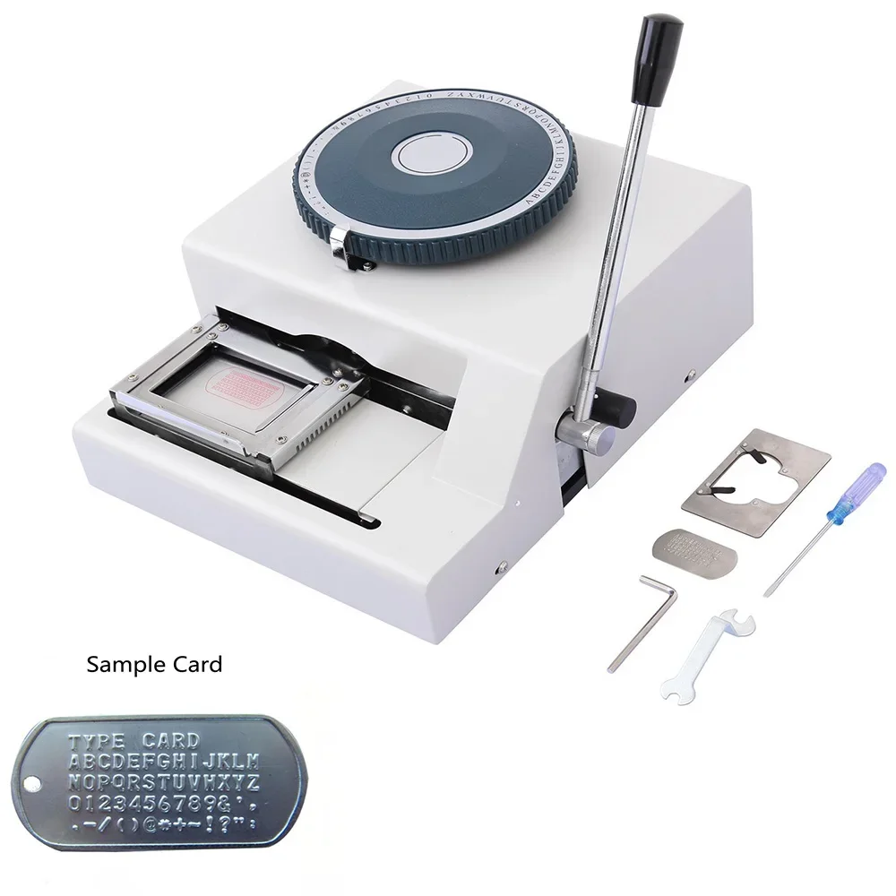 52Characters Custom manual engraving machine Dog Tag Embosser Stainless steel embossing machine for metal