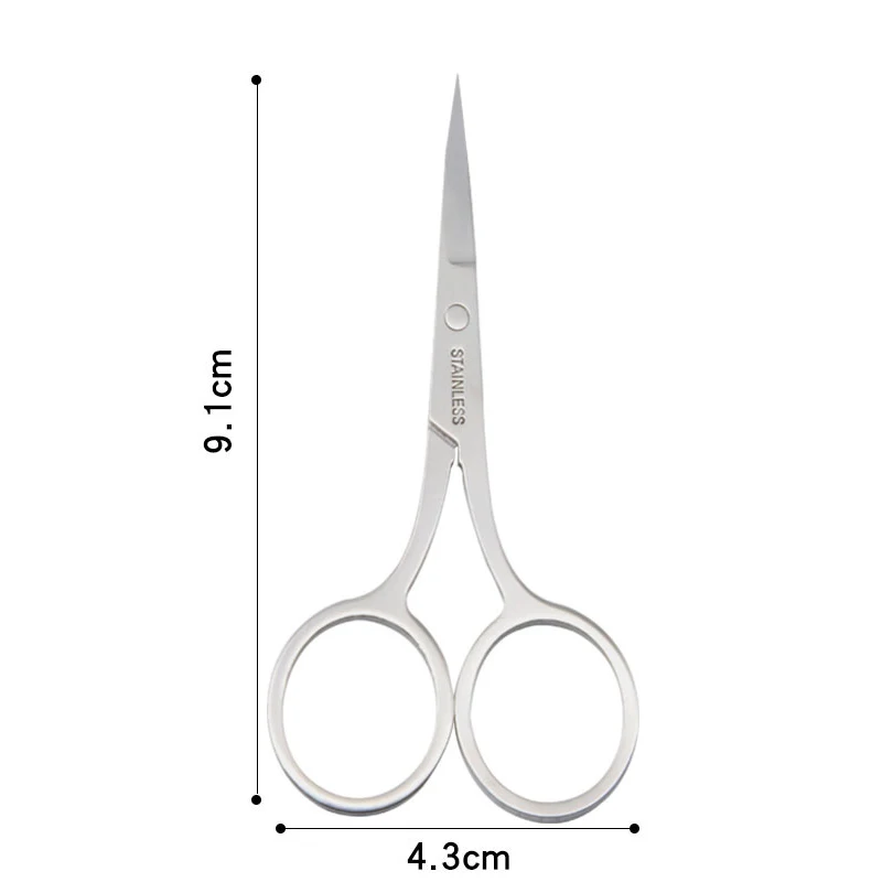 1PC Nails Art Scissor Makeup Eyebrow Eyelash Trimmer Facial Hair Remover Manicure Scissor Nail Cuticle Tool Accessories Scissors