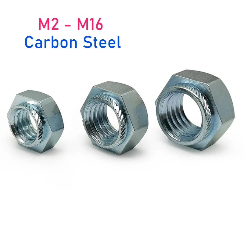M2 M2.5 M3 M4 M5 ~ M16 Carbon Steel Hexagonal Self Clinching Nut Riveting Nut Press Riveting Nut Step Embossing Rivet Nut