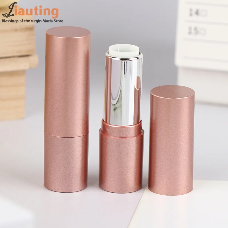 3.5 مللي أنبوب أحمر الشفاه القابل لإعادة الملء مع غطاء ماتي روز حاوية بلسم الشفاه فارغة DIY بها بنفسك مستحضرات التجميل مرهم الحاويات زجاجة السفر #2