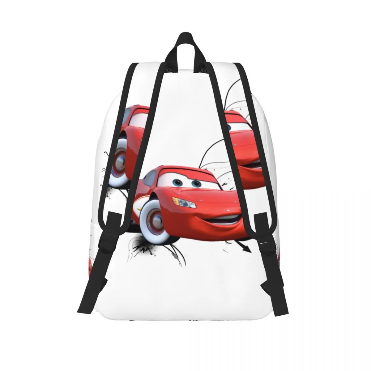 Custom Lightning Mcqueen Cars Canvas Backpack Men Women Fashion Bookbag for School College Cars Bags
