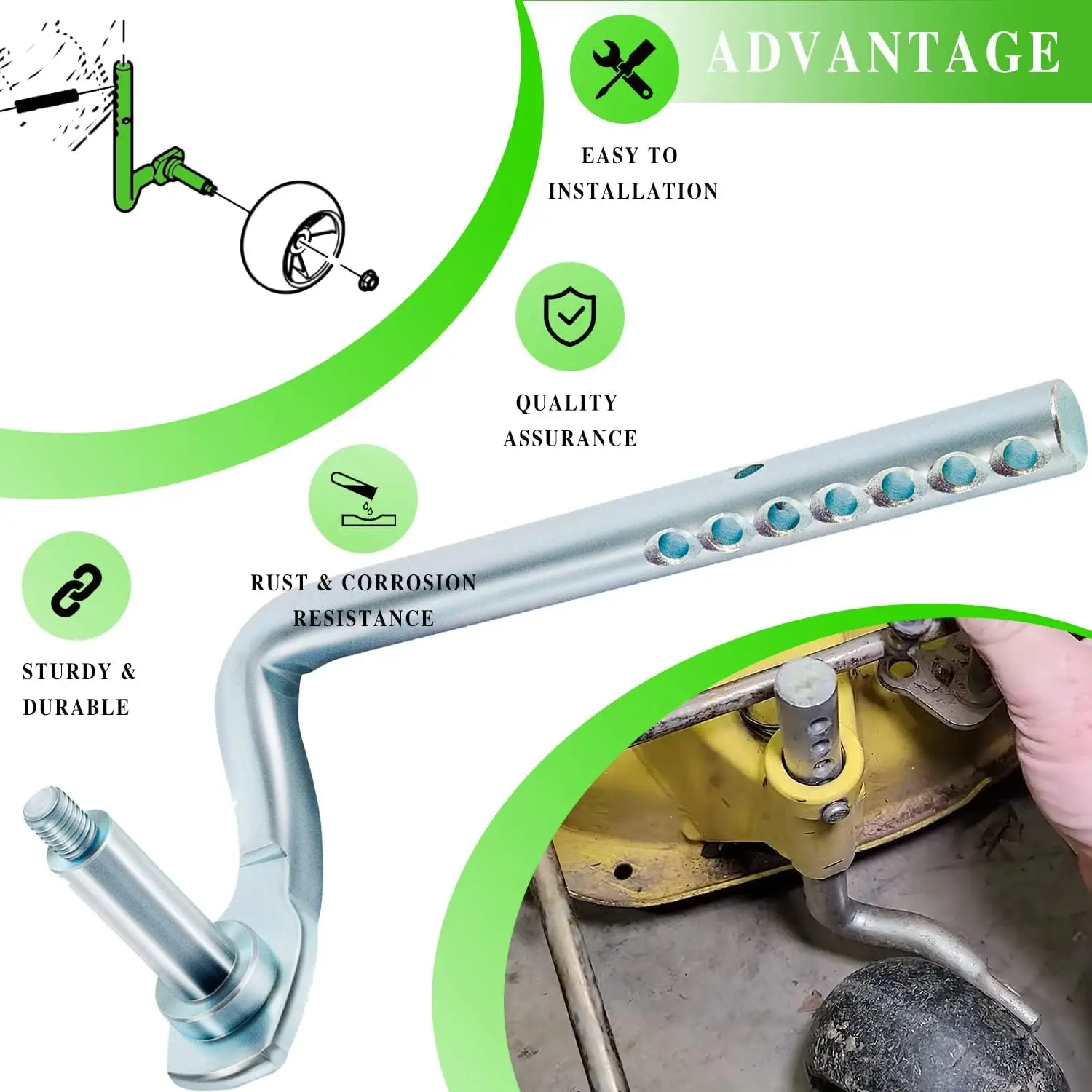 Tml am138220 am136329 lh Hinterrad arm passt für John Deere x300 x304 x320 x324 x340 x360 x500 x520 x530 x534 x540 x590