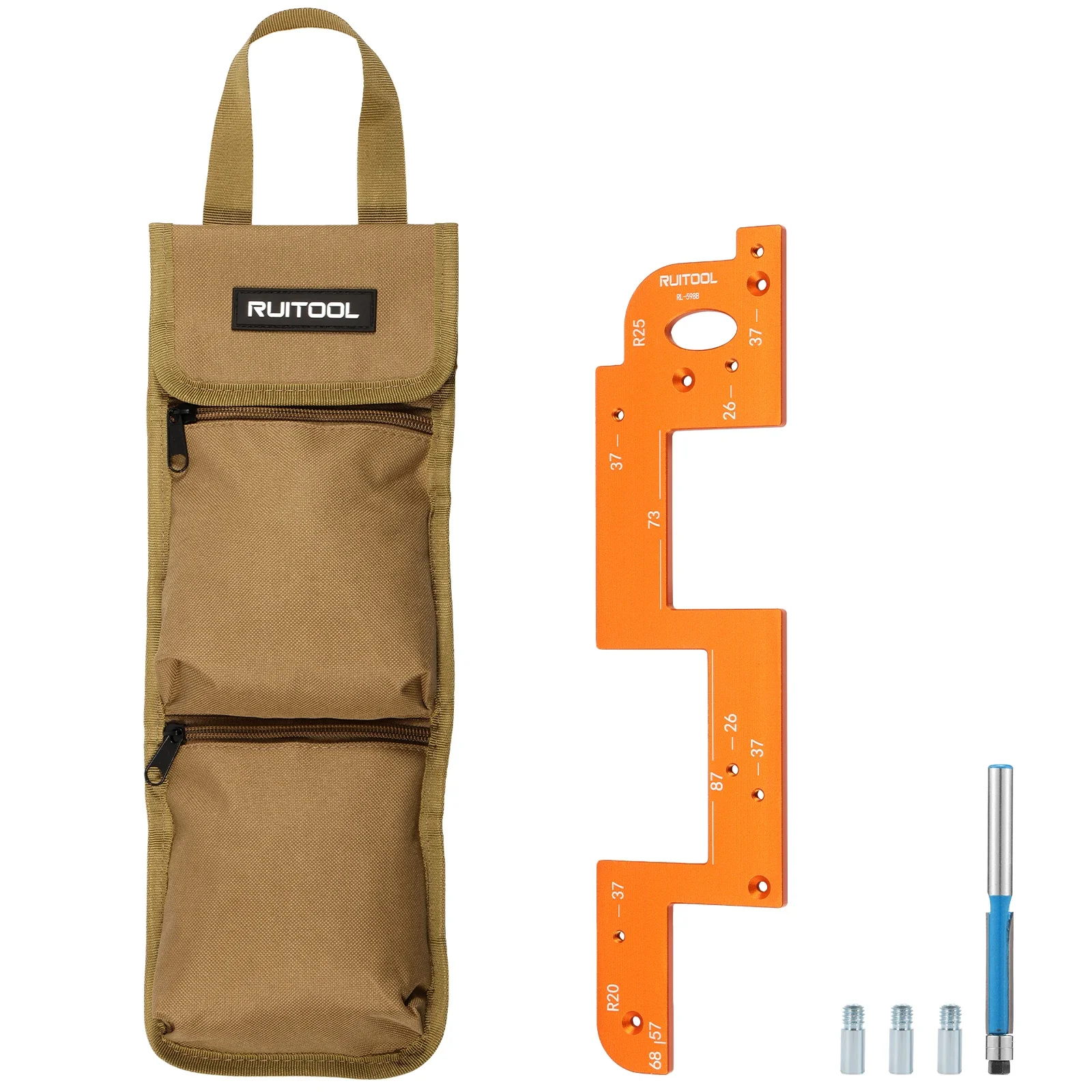 

Arc Grooving Auxiliary Tool, 26-37 Hole Spacing Depth Handle Free Cabinet Slotting Tool Aluminium Alloy Grooving Guide