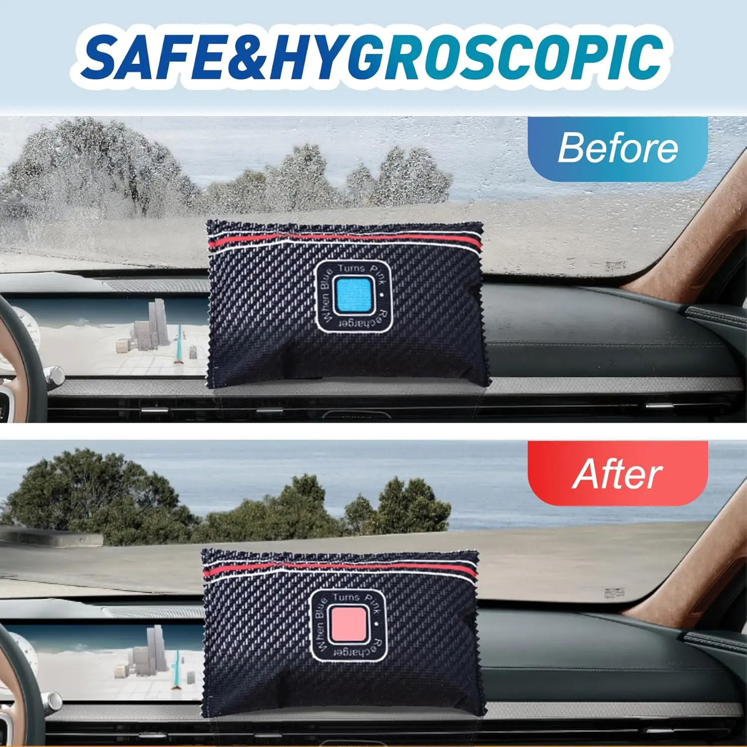 Reusable Silicone Dehumidifier Bag Car Air Freshener Interior Wardrobe Room Home Moisture Absorber Dampness Preventer Drying Bag