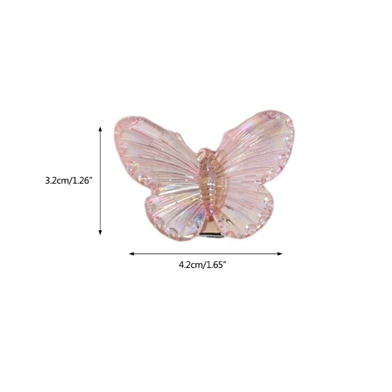Przezroczyste spinki do włosów kształcie motyla Brokatowe spinki do włosów żywicy Małe spinki do włosów dla dziewczynek