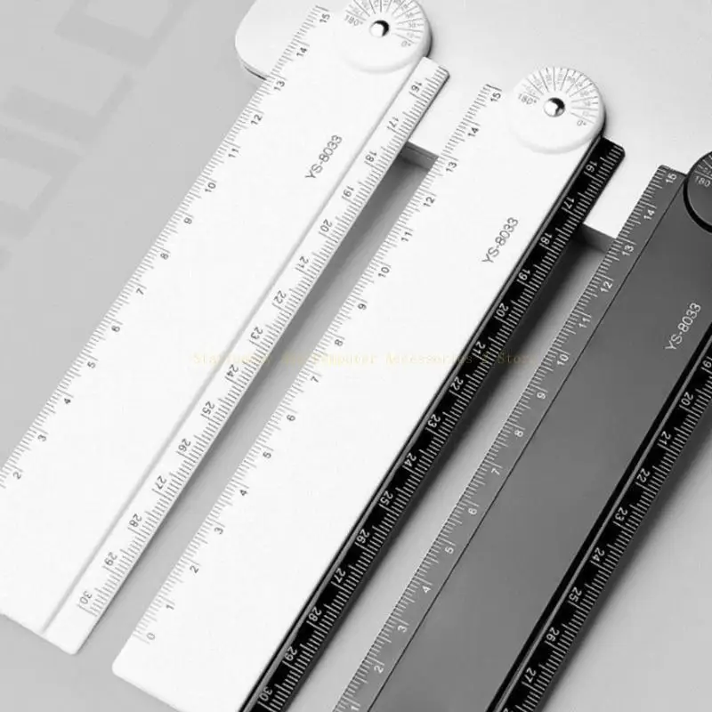 5 pari Piegatura portatile Geometrics Disegno del disegno Strumento disegno in plastica con chiara marcatura per degli