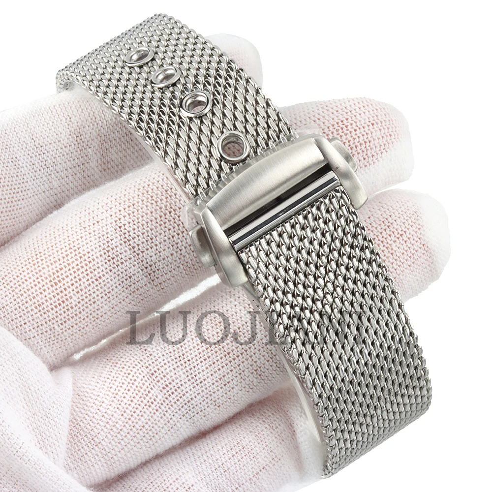 NH35 41mm Case Stainless Steel Mesh Bracelet Men Waterproof Watch Parts For Seamaster 300 NH35/NH36 Automatic Movement 31mm Dial