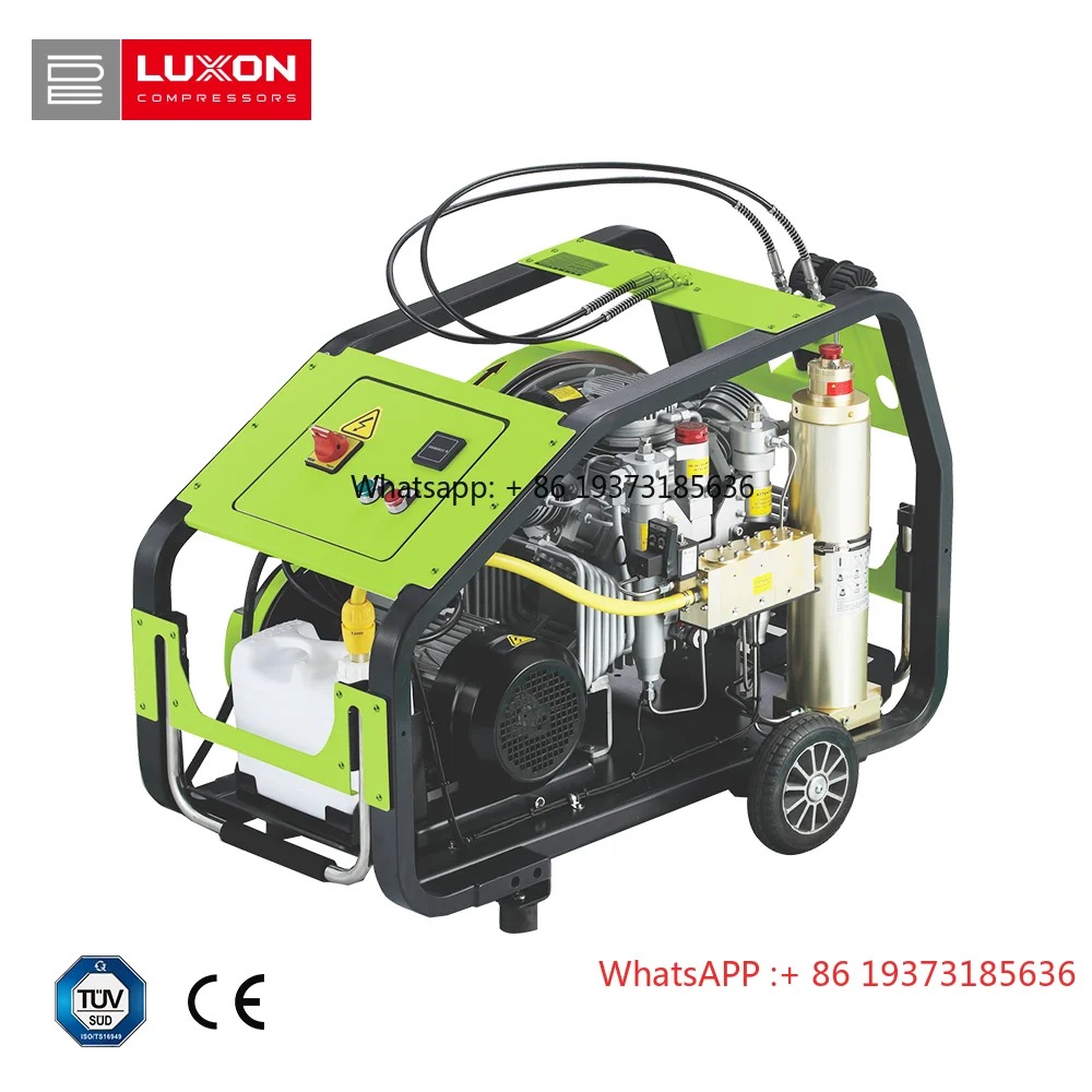 Luchtcompressorset van 300 bar Draagbare luchtpompcompressoreenheid