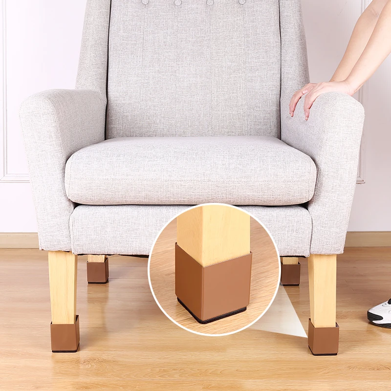 2/4PCS Bett Möbel Steigleitungen Höhe in Höhen Heavy Duty Steigleitungen für Sofa Couch Schreibtisch Tisch Schwarz Runde saquare Boden Protector – Detail 7