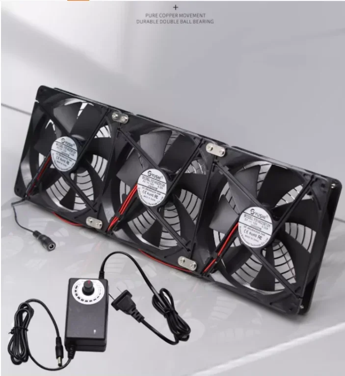 140MM high wind capacity cabinet router succulent plant rack indoor ventilation and heat dissipation fan rack 220V speed regulat