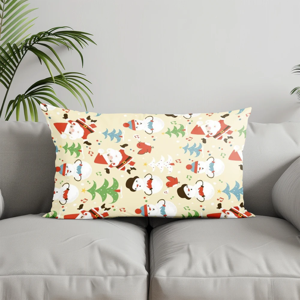 ديكور المنزل عيد الميلاد ديلايت نمط المخدة مناسبة ل أريكة غرفة نوم سيارة وسادة غطاء وسادة وسادة الظهر المستطيلة
