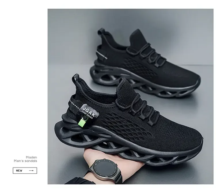 Sommer Herren Sport-Laufschuhe Schwarze Jogging-Sneaker Freizeitschuhe Outdoor Atmungsaktives Mesh Damen Leichte Stoßdämpfung Übergrößen – Detail 8