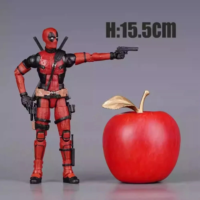 

Marvel Comics Fulian DEADPOOL hand-made model toy joint moving doll ornaments Dead Pool cheap model.