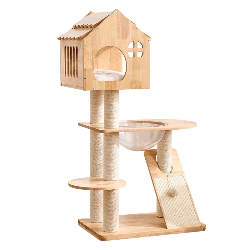 

Multifunctional cat climbing frame cat nest integrated sisal cat scratching board scratching resistant scratching column