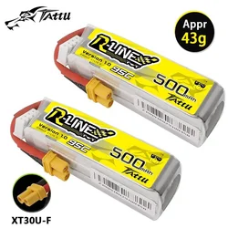 TATTU R-LINE 1.0 500mAh 95C 11.1V bateria Lipo dla helikopter RC Quadcopter FPV części do dronów wyścigowy 11.1V bateria z wtyczką XT30