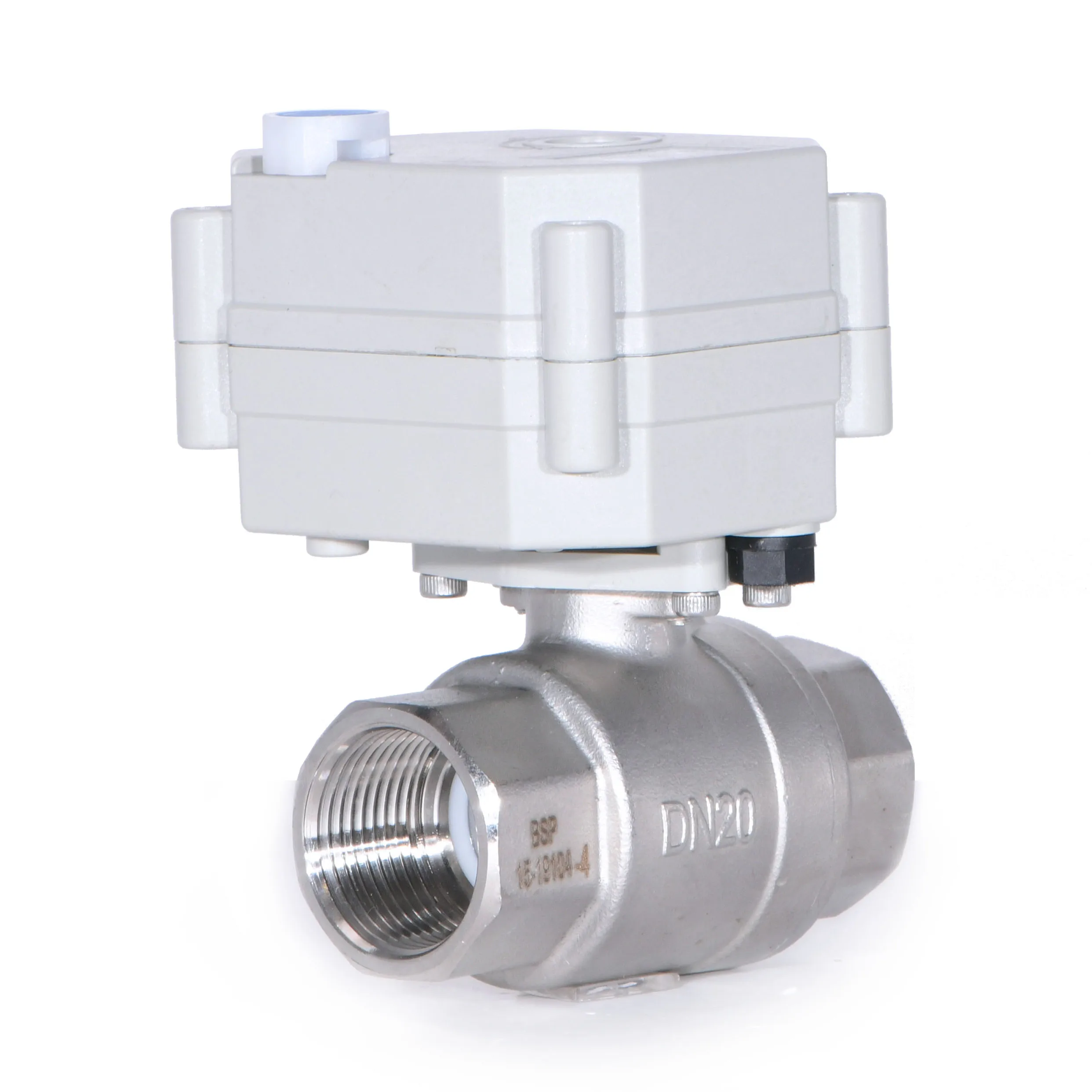 3/4 inch stainless steel electric ball valve 9-24VAC/DC or 110-230VAC automatic return failsafe