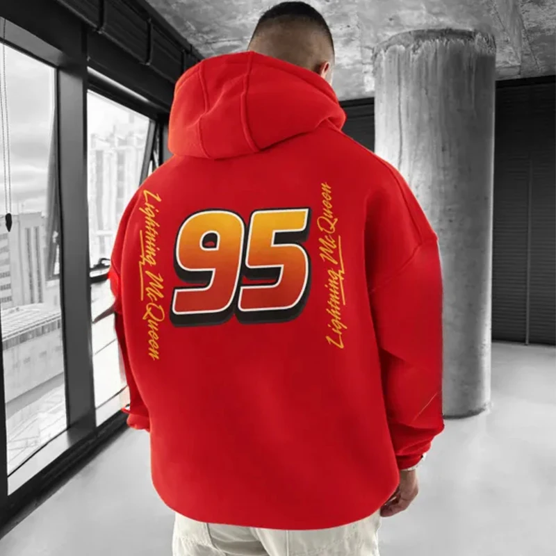 Winter Lightning McQueen 95 Hoodie Casual Long Sleeve Sportswear Fashionable And Comfortable Oversized Children's Adult Top