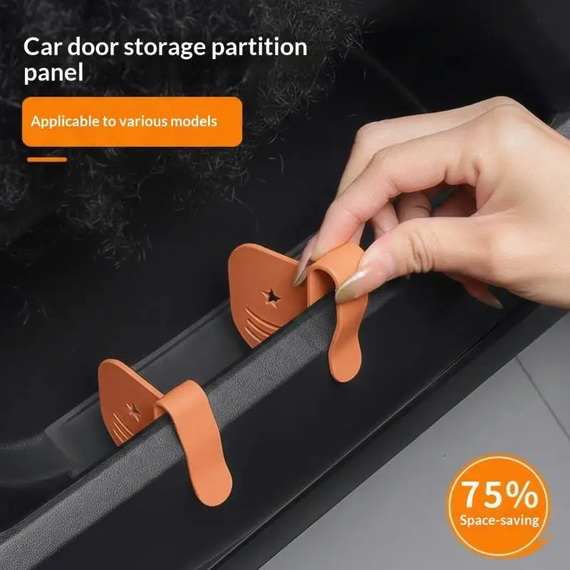 

1/2Pcs Universal Car Door Side Storage Partition Car Door Groove Partition Panel Car Storage Organizer Management Car Parts