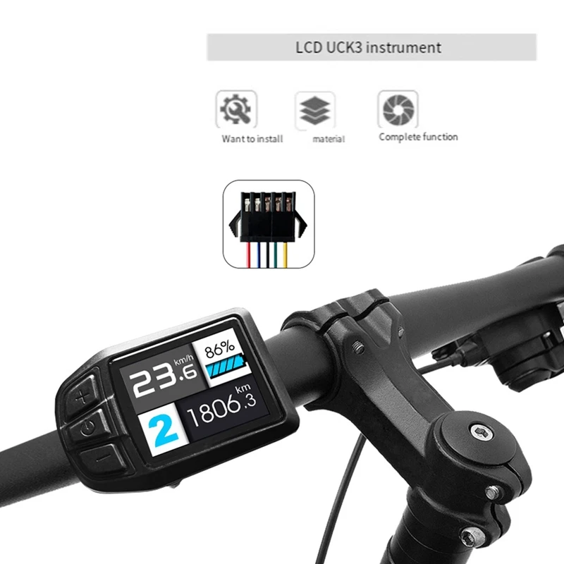 ELOS-Mountain Vehicle Electric Bicycle Power Modified Accessories LED UKC3 Display Panel 40A Sine Wave Controller Brushless