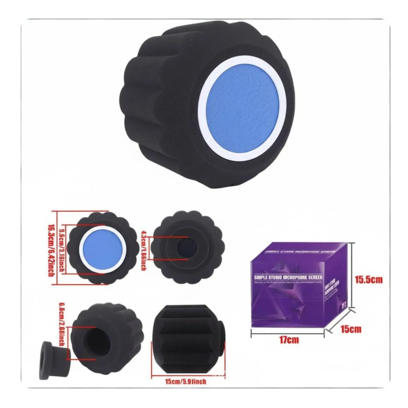 Studio Microphone Shield Noise Reduction Audio Smoother for Sound Mixer and Isolation Microphone Studio Sessions
