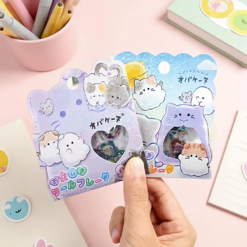 Y2k ハート型 3D レーザー動物デカール、クリスタルマーブル携帯電話ケース 15 個