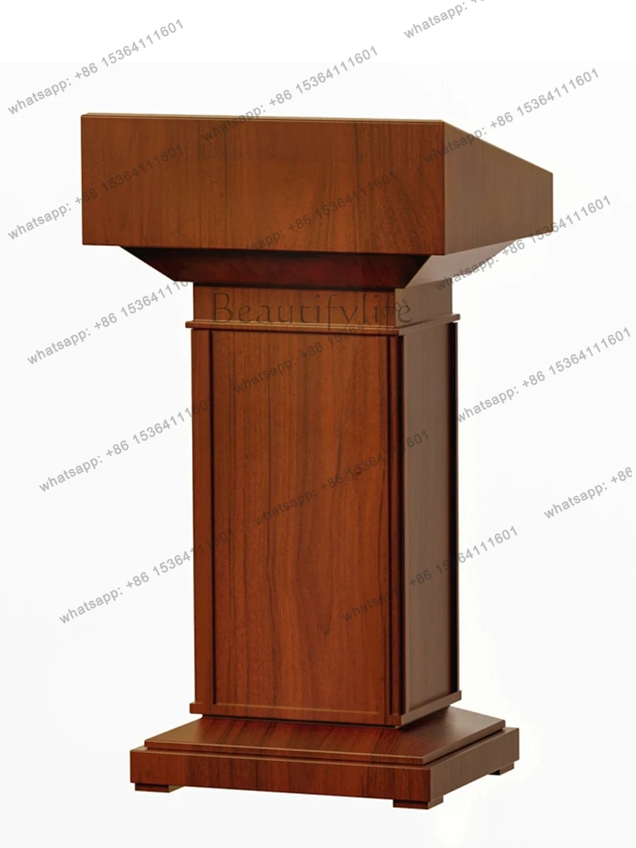 Solid Wood Spokesperson Table Welcome Restaurant Reception Consultant Leader Speech Desk Spokesperson