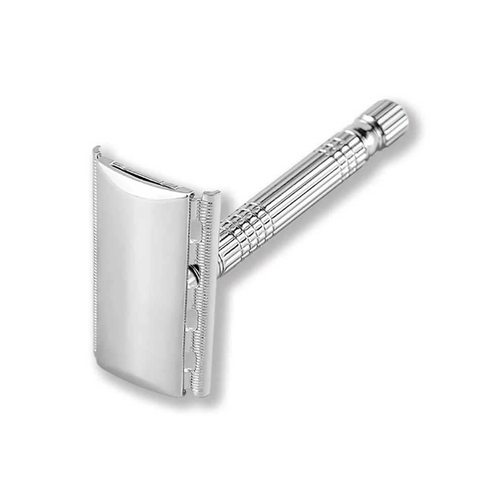 Stainless Steel Manual Safety Razor Set for Men Barber Shaver Hair Beard Remove Tool Double Edge Barbeador Razor with 1 Blade