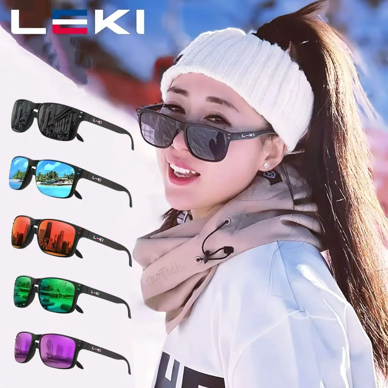 Nuevas gafas de sol polarizadas LEKI UV400 para hombres y mujeres moda para actividades al aire libre deportes senderismo bicicleta pesca gafas de sol