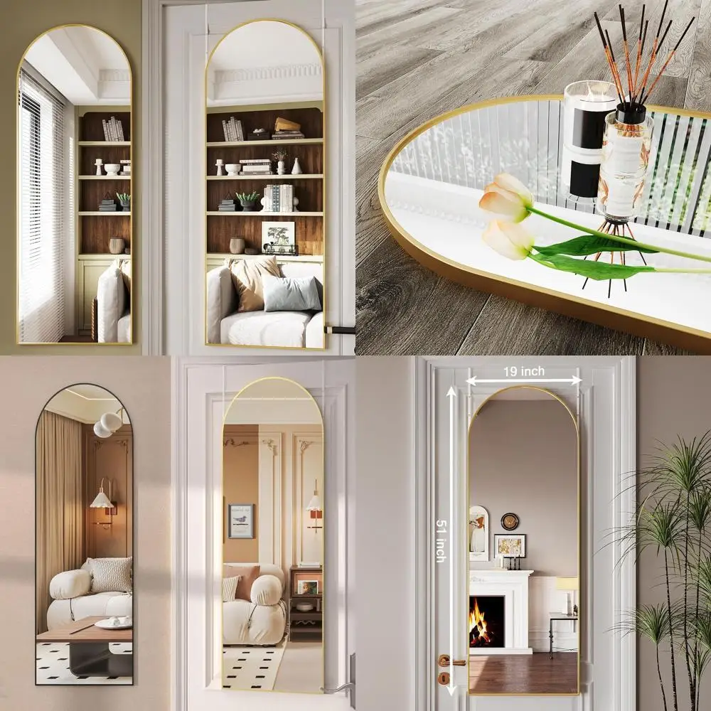 

Зеркало для двери 19 x 51 дюймов - Зеркало в полный рост для установки на дверь, над дверью и за дверью