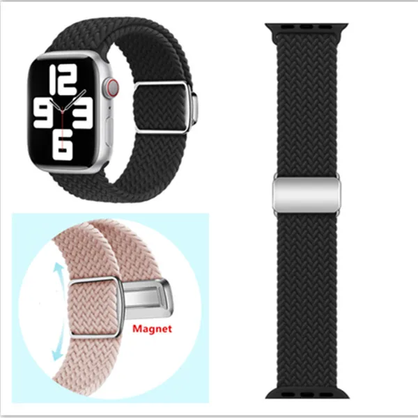 Nylon strap Magnetic meter buckle for apple iwatch 8/7 42/44/45mm wrist band nylon Ultra 8 49mm 6/5/4 38/40/41mm