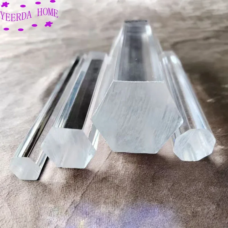 

Шестиугольный акриловый сплошной стержень, шестиугольный длинный стержень из ПММА, высокопрозрачный акриловый материал «сделай сам»