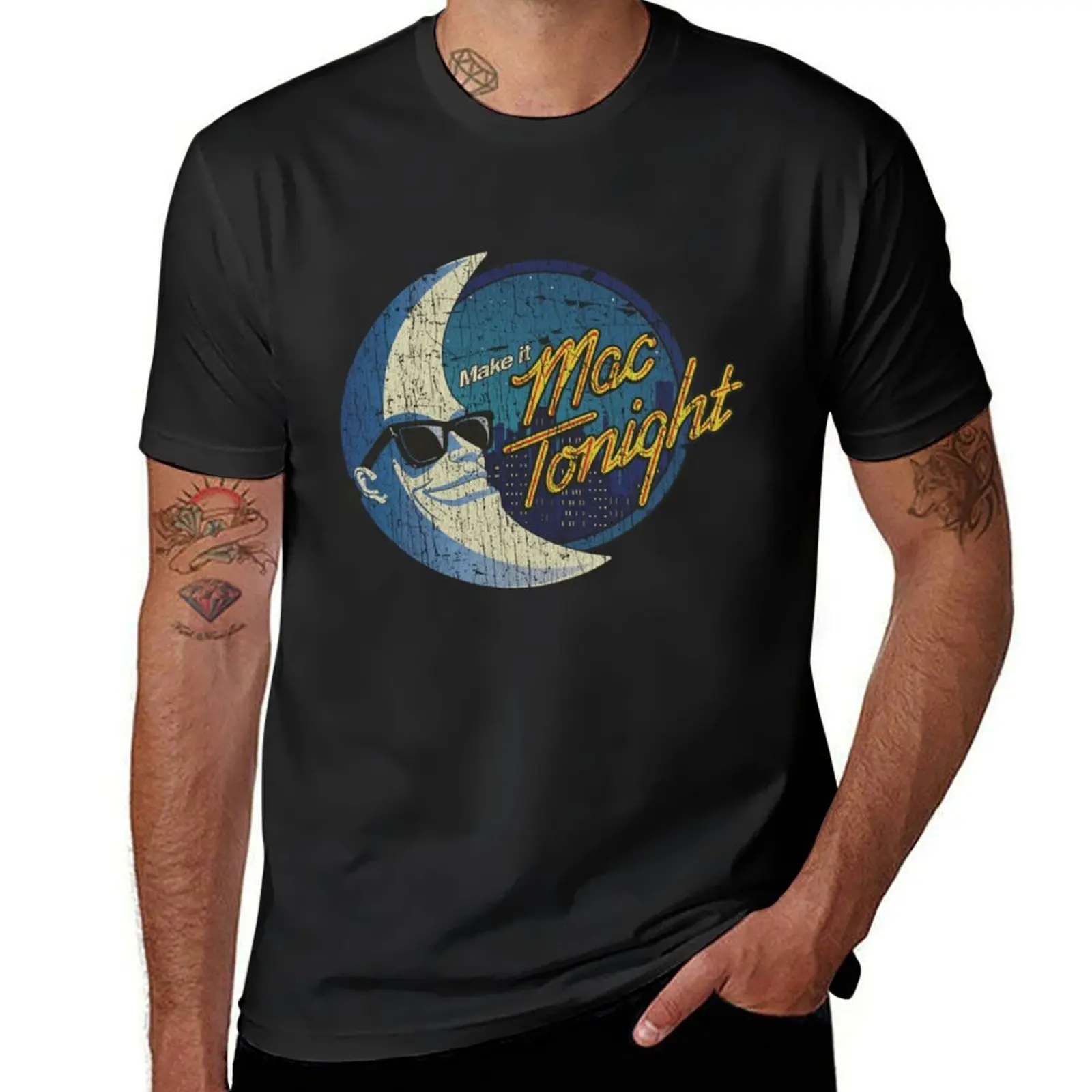 

Mac Tonight Moon Man 1986 T-Shirt plus size tops vintage clothes for a boy quick-drying clothes for men