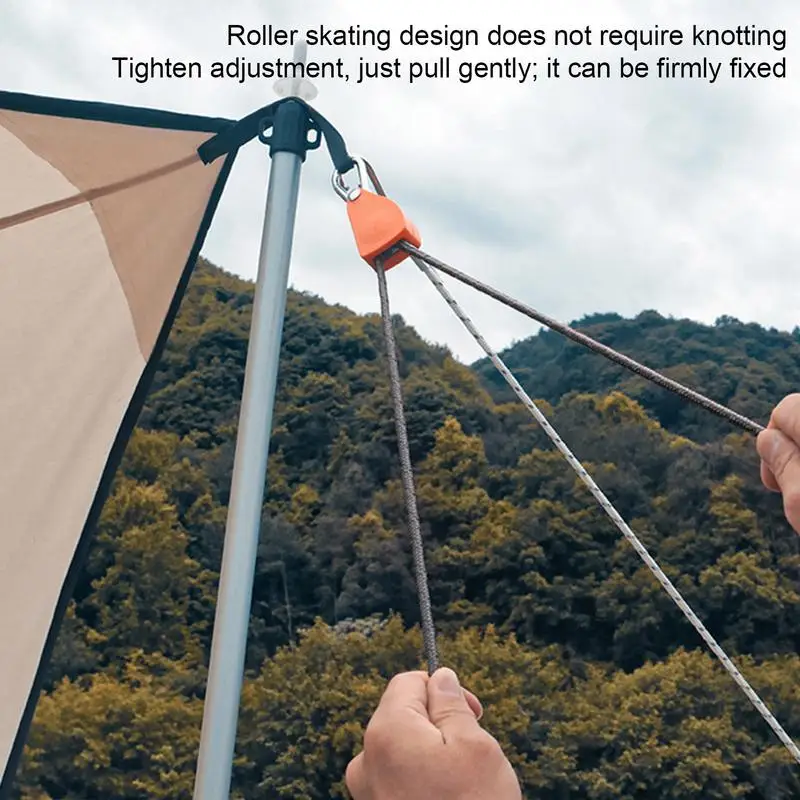 Tent Rope Ratchet Tensioner 6X Outdoor Camping Ratchet Cord Reflective Tent Rope Adjustable Tie Down Ratchet Straps For RV